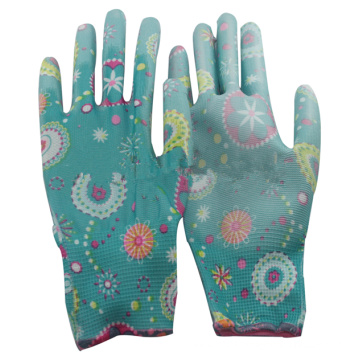 NMSAFETY nylon pu enduit femmes gants de jardinage